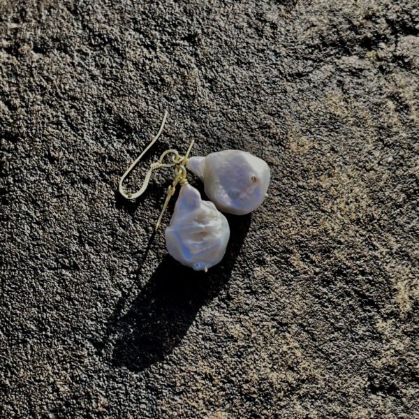 Lady Diamond øreringe i 18 karat guld forgyldt sølv med krog ca 4 cm lange